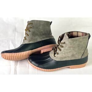 Mission 200 Water Resistant Duck Boots Women's 10 Gray Black Rubber Shoes